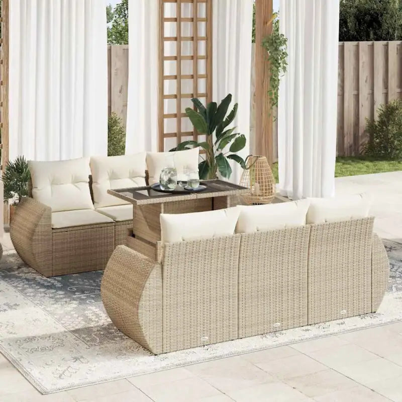 Bruine tuinset met waterdichte zak en gepoedercoat staal voor buiten pracht - beige en crèmekleurig / met opbergruimte