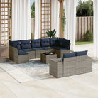 Bruine tuinset van gepoedercoat staal met waterdichte zak en optimale afmetingen - Grijs / Met tafel - Tuinsets