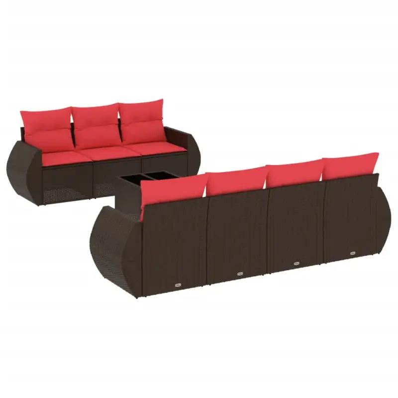 Bruinen loungeset met waterdichte tas en gepoedercoated staal onderstel - Tuinsets