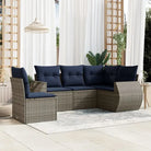Brun tuinset met gepoedercoat staal en waterdichte tas voor buitenplezier - grijs en marineblauw / Zonder tafel