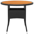 Buiten tafel met poly rattan en massief acaciahout voor tuin en patio - Tuintafels