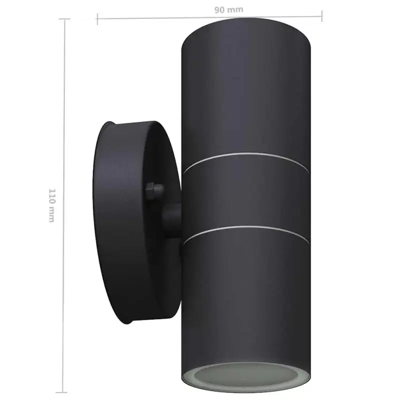 Buitenverlichting LED wandlamp met levering bevat zwart roestvrij staal - Buitenverlichting