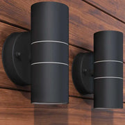 Buitenverlichting LED wandlamp met levering bevat zwart roestvrij staal - Buitenverlichting