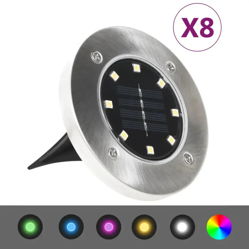 Buitenverlichting met levering bevat solarlampen voor tuin en terras - RGB / 8 / 1 - Buitenverlichting