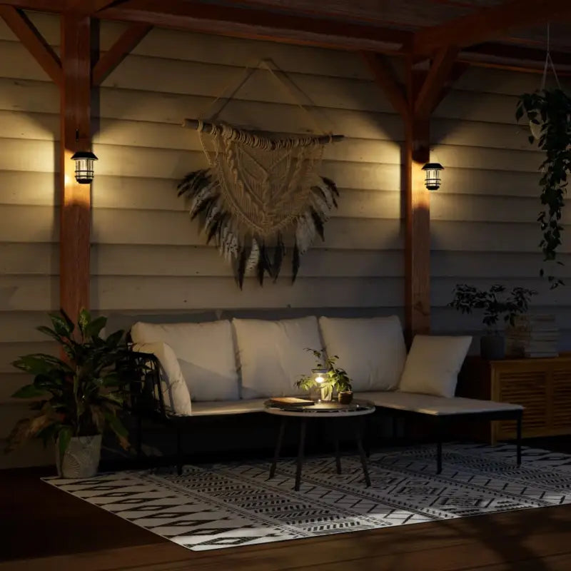 Buitenwandlamp met Vlam-effect op zonne-energie - Buitenverlichting