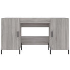 Bureau in Grijs Sonoma met bewerkt hout voor een elegante werkruimte - Bureaus