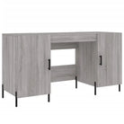 Bureau in Grijs Sonoma met bewerkt hout voor een elegante werkruimte - Bureaus