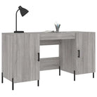 Bureau in Grijs Sonoma met bewerkt hout voor een elegante werkruimte - Bureaus