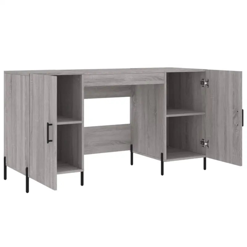 Bureau in Grijs Sonoma met bewerkt hout voor een elegante werkruimte - Bureaus