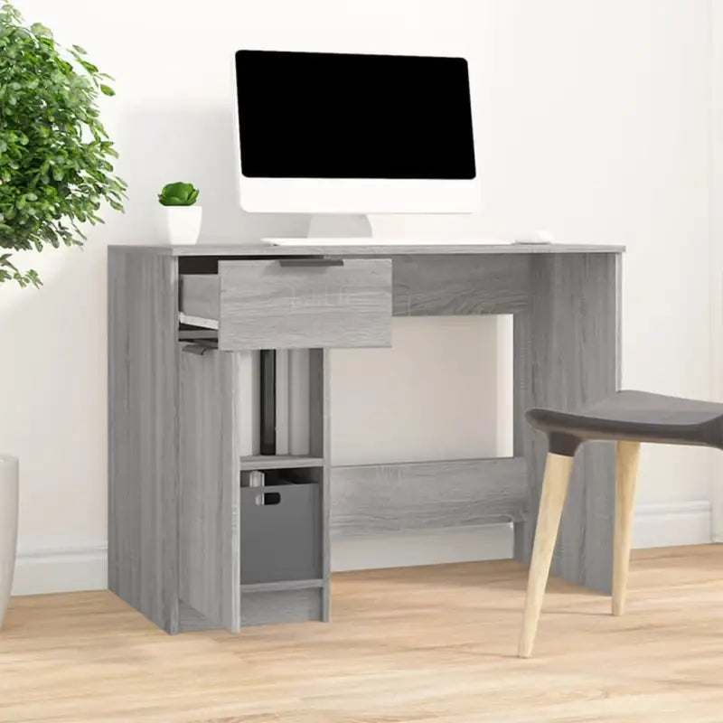Bureau in Grijs Sonoma met bewerkt hout voor moderne woonruimte - Bureaus