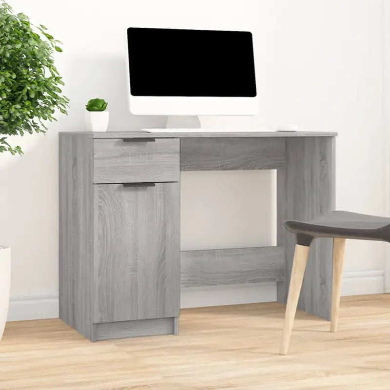 Bureau in Grijs Sonoma met bewerkt hout voor moderne woonruimte - Bureaus