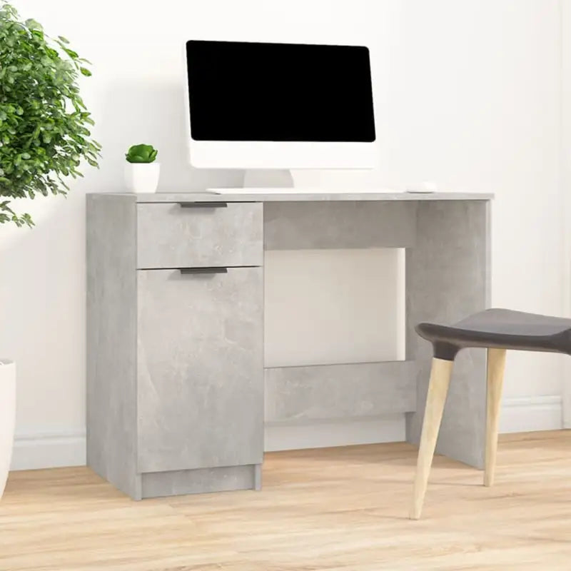 Bureau in Grijs Sonoma met bewerkt hout voor moderne woonruimte - Betongrijs - Bureaus