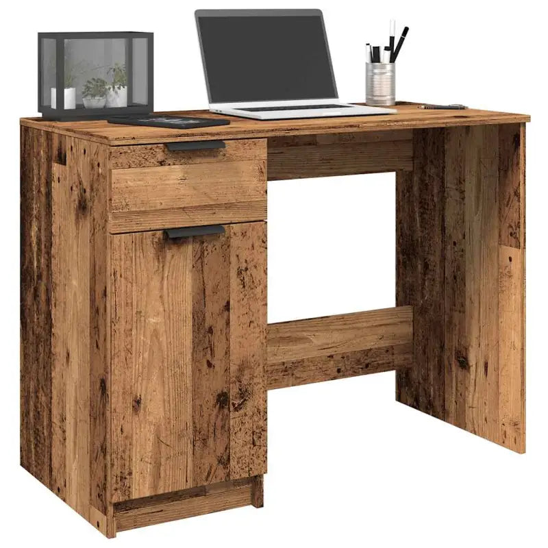 Bureau in Grijs Sonoma met bewerkt hout voor moderne woonruimte - Oud hout - Bureaus