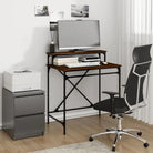 Bureau met industriële charme van duurzaam bewerkt hout - bruin eikenkleur / 80 x 50 x 90 cm - Bureaus