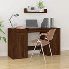 Bureau met kasten van bewerkt hout voor een elegante en duurzame werkruimte - bruin eikenkleur - Bureaus