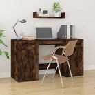 Bureau met kasten van bewerkt hout voor een elegante en duurzame werkruimte - Gerookt eiken - Bureaus