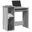 Bureau met planken van bewerkt hout voor praktische en decoratieve ruimte - Grijs sonoma - Bureaus