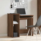 Bureau met planken van bewerkt hout voor praktische en decoratieve ruimte - Bureaus