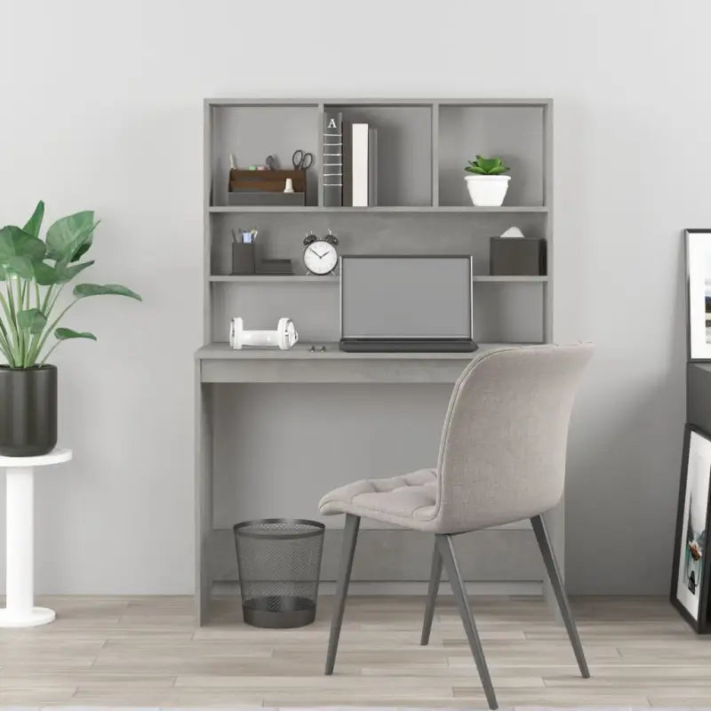 Bureau met schappen van bewerkt hout voor praktische en decoratieve ruimtes - Bureaus
