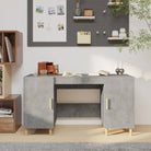 Bureau van bewerkt hout met hoge kwaliteit en stabiliteit - Betongrijs - Bureaus