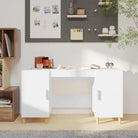 Bureau van bewerkt hout met hoge kwaliteit en stabiliteit - Wit - Bureaus