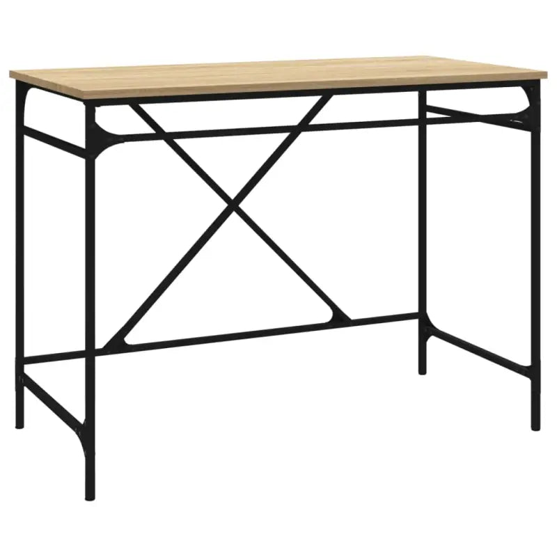 Bureau van bewerkt hout met industriële charme voor huis of kantoor - Bureaus