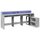 Bureau van bewerkt hout met opbergruimte en LED-verlichting - Bureaus
