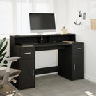 Bureau van bewerkt hout met opbergruimte en LED-verlichting - Bureaus
