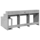 Bureau van bewerkt hout met opbergruimte en LED-verlichting - Bureaus
