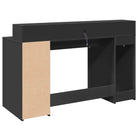 Bureau van bewerkt hout met opbergruimte en LED-verlichting - Bureaus