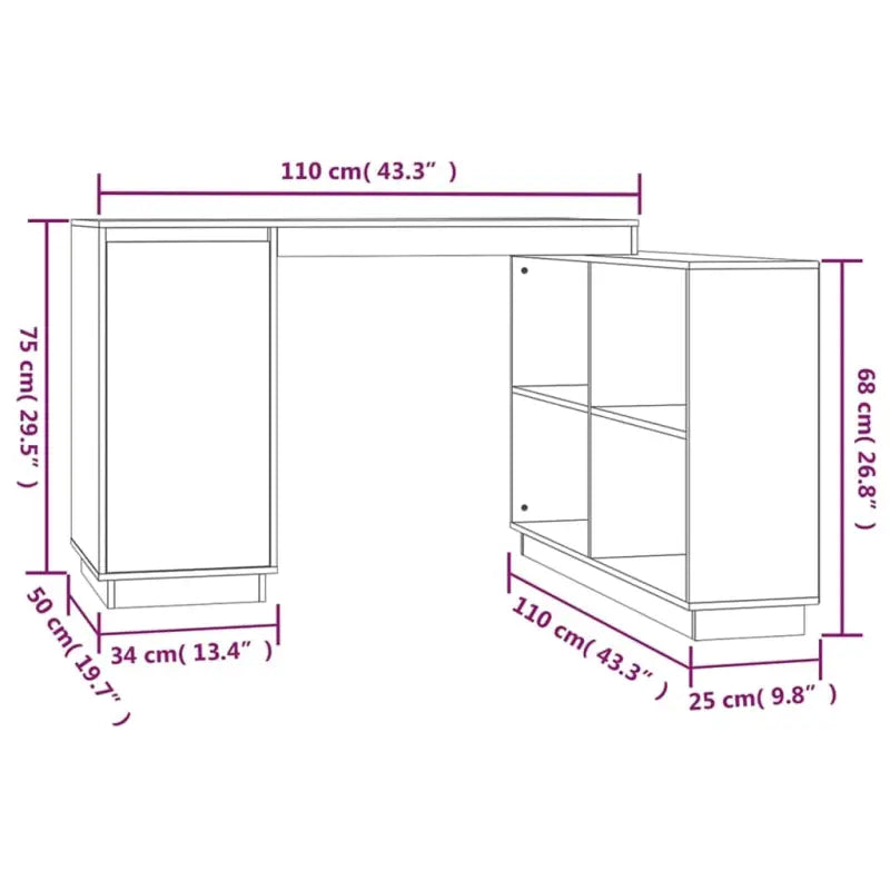 Bureau van massief grenenhout voor praktische en decoratieve ruimte - Bureaus