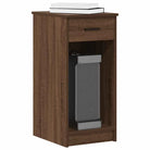 Bureau voor computertoren van bewerkt hout met opbergruimte - bruin eikenkleur - Bureaus