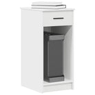 Bureau voor computertoren van bewerkt hout met opbergruimte - Wit - Bureaus