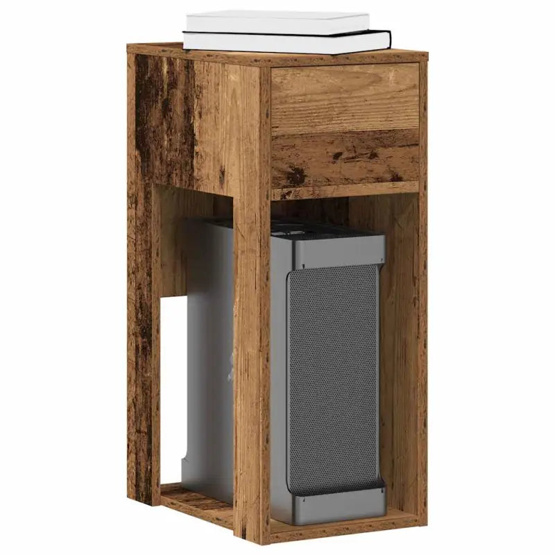 Bureaubureau van bewerkt hout voor computerbehuizing en opbergruimte - Oud hout - Bureaus