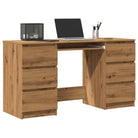 Bureaus met een schrijfblad van hoogwaardig bewerkt hout - artisanaal eikenkleurig - Bureaus