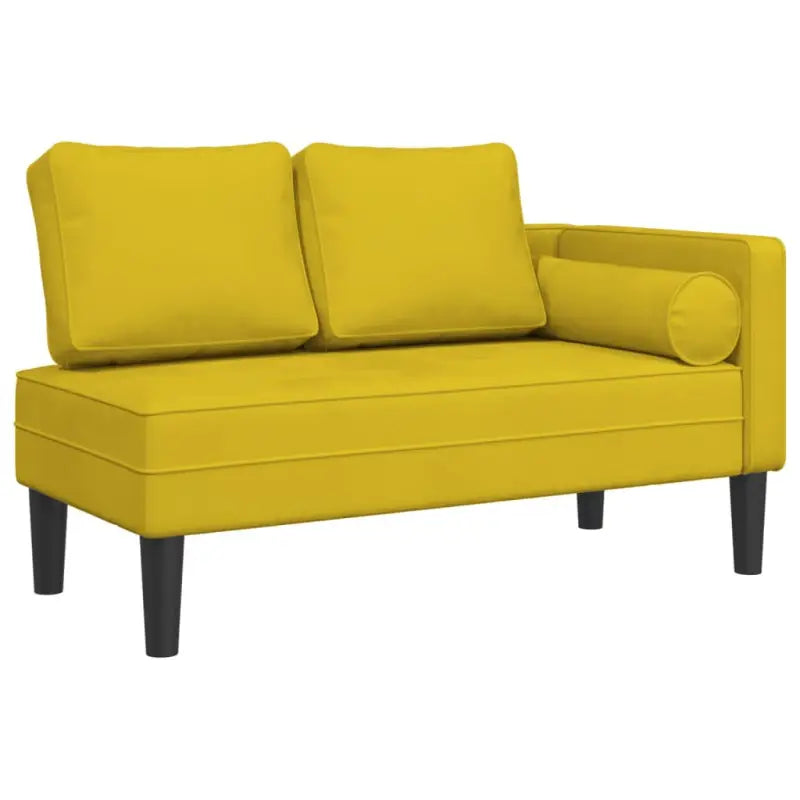 Chaise longue met fluwelen stof en comfortabele afmetingen kussen - Chaises longues