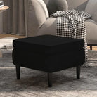 Charmante kruk met houten poten voor stijl en comfort in huis - Zwart / 1 - Klapstoelen & krukken