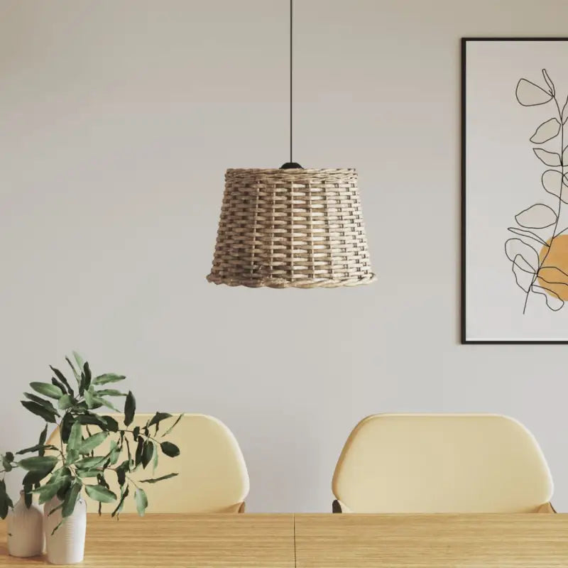 Charmante plafondlampenkap met houder gat voor stijlvolle verlichting - Bruin / Ø 40 x 26 cm - Lampenkappen