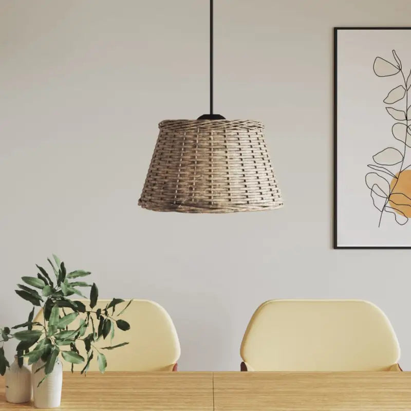 Charmante plafondlampenkap met houder gat voor stijlvolle verlichting - Bruin / Ø 50 x 30 cm - Lampenkappen