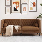 Chesterfield 2-zitsbank voor gezelligheid en comfort - Bruin / Tweezitsbank - Banken