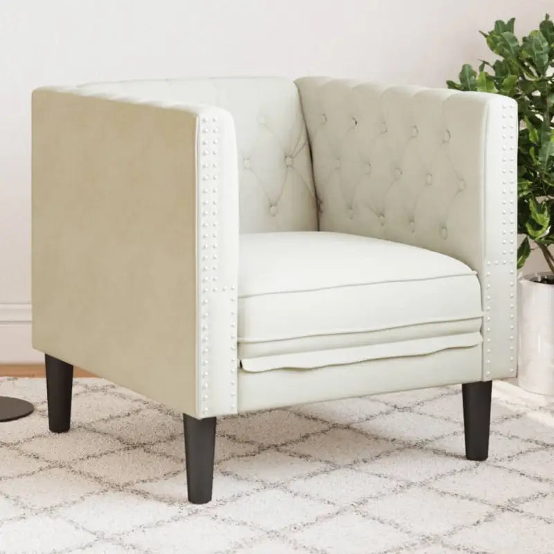 Chesterfield 2-zitsbank voor gezelligheid en comfort - Crème / 1-zits - Banken