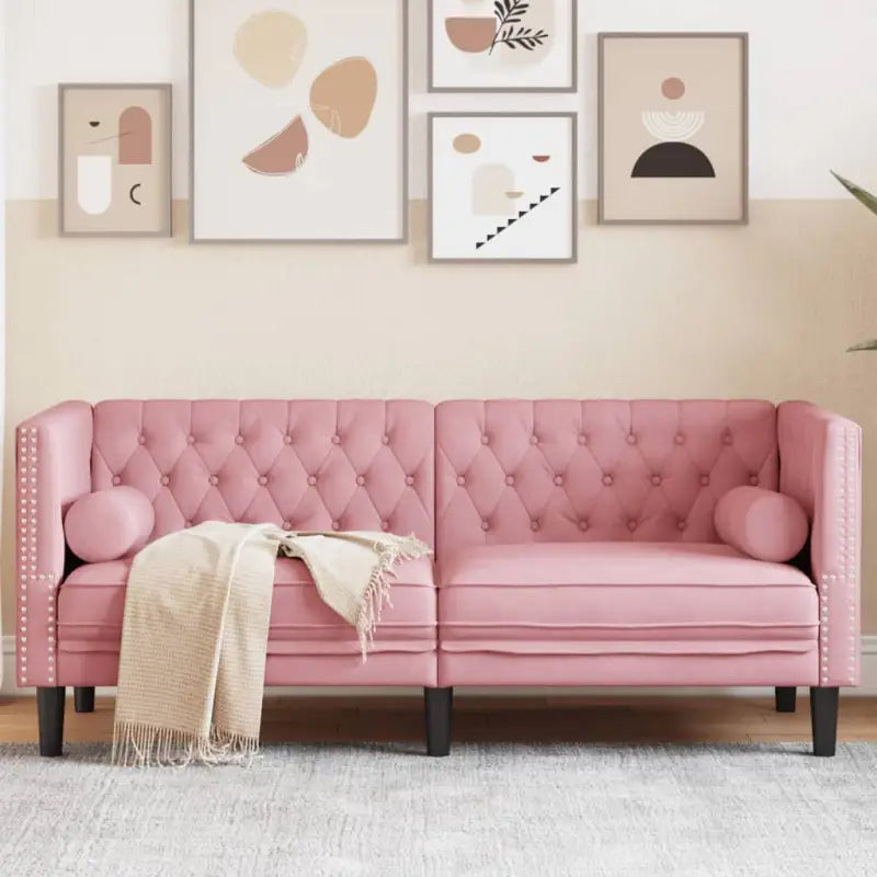 Chesterfield 2-zitsbank voor gezelligheid en comfort - Roze / Tweezitsbank - Banken