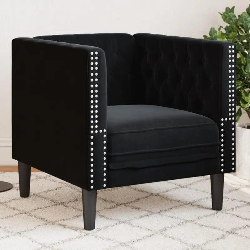 Chesterfield 2-zitsbank voor gezelligheid en comfort - Zwart / 1-zits - Banken