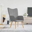 Chique en elegante relaxfauteuil met modern ontwerp - Lichtgrijs / 1 / Zonder voetensteun - Fauteuils & Relaxfauteuils
