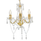 Chique kroonluchter met glinsterende kralen voor een opvallende interieurstijl - Goud / 1 - Lampen