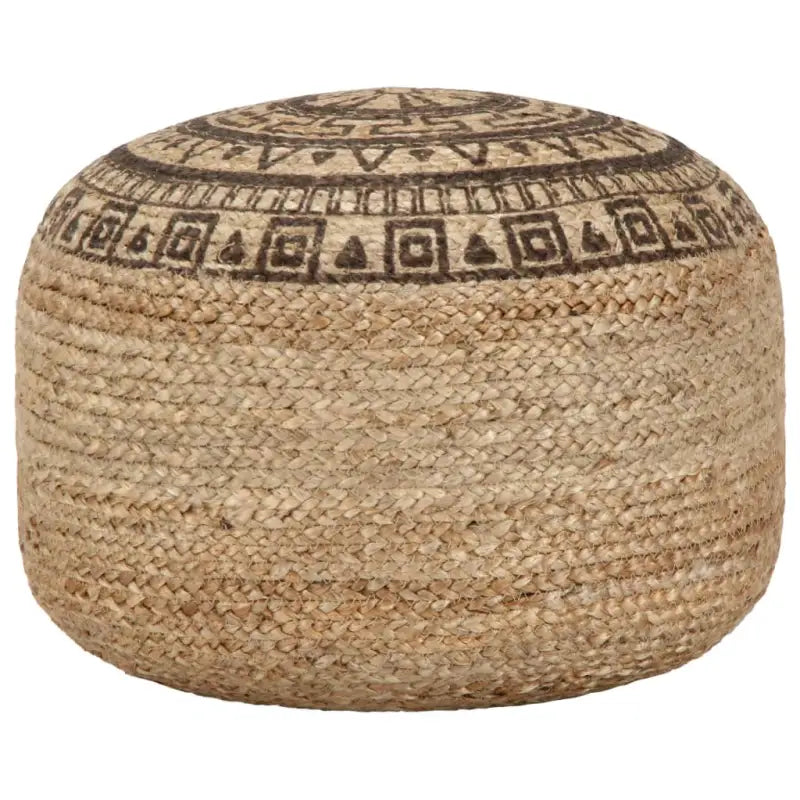 Chique poef met jute koorden voor gezellige ontspanning in je interieur - Bruin / 1 - Poefs