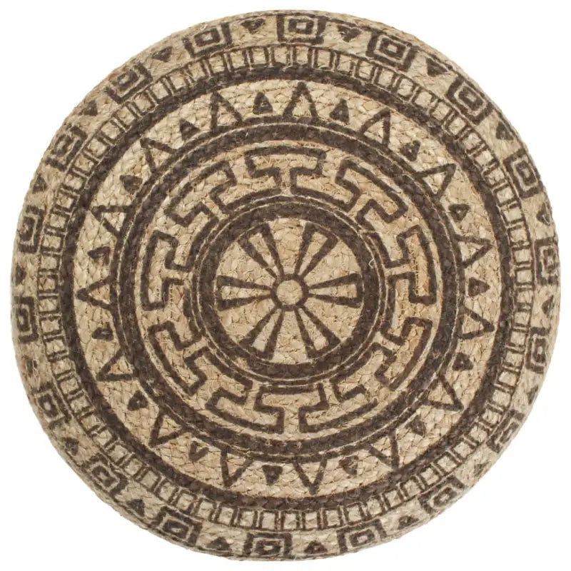 Chique poef met jute koorden voor gezellige ontspanning in je interieur - Poefs