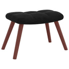 Chique schommelstoel met voetenbank en blokpatroon - Schommelstoelen