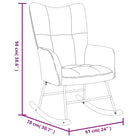 Chique schommelstoel met voetenbank en blokpatroon - Schommelstoelen