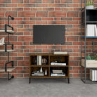 Chique tv-meubel met metalen poten voor een elegante uitstraling - Gerookt eiken / 1 / 69.5 cm - Tv-meubels